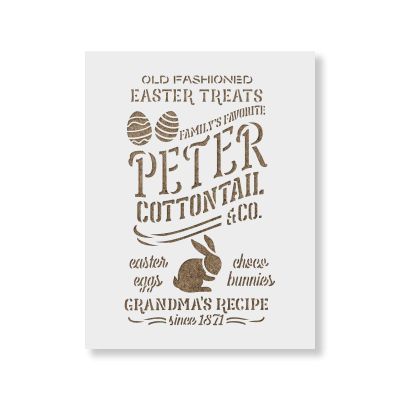 Peter Cottontail and Co Sign Stencil - Easy-to-Use for Personalized Holiday Decorations, Easter Home Decor, Easter Party Decorations