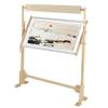 Adjustable Embroidery Stand, Wooden Frame Cross Stitch Floor Stand 360 Rotated Needlework Stand Holder Lap Table Craft Sewing Tool with Scroll Frame view 1