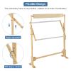 Adjustable Embroidery Stand, Wooden Frame Cross Stitch Floor Stand 360 Rotated Needlework Stand Holder Lap Table Craft Sewing Tool with Scroll Frame view 2