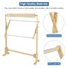 Adjustable Embroidery Stand, Wooden Frame Cross Stitch Floor Stand 360 Rotated Needlework Stand Holder Lap Table Craft Sewing Tool with Scroll Frame view 3