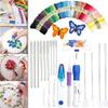 INSO 50 Colors Threads&Embroidery Tools, Embroidery Pen Punch Needles Magic Embroidery Pen Set, Punch Needle Kit Knitting Sewing Tool view 1