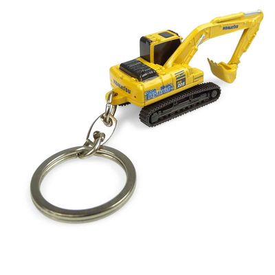 Universal Hobbies Komatsu HB205LC Hybrid Yellow Metal Keychain Ring UH5853