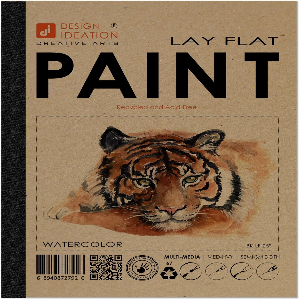 Design Ideation Lay Flat Paint. Removable Sheet Watercolor Sketchbook. Premium Paper. Smart-Bind Reinforced Lay Flat Binding. (8.5" x 11") LF-2550-LS (5 Book Value Pack)
