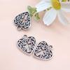 120 Pcs Antique Silver Alloy Metal Heart Cross Charms Bulk for Bracelets Jewelry Making view 3