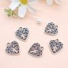 120 Pcs Antique Silver Alloy Metal Heart Cross Charms Bulk for Bracelets Jewelry Making view 4