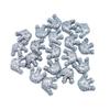 Clown Antics Face Paint Gems - Silver Crown 14 mm, Resin Rhinestone Bling Round, 20/pack view 1