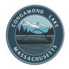 Bass Fishing Congamond Lake Massachusetts Embroidered DIY Iron or Sew-on Decorative Patch Badge Appliques ~ Lake Life Outdoor Series view 1