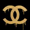 Canvas Chanel Gold Lust by Pop Art Queen 12x12 Graphic Art view 1