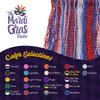 THE MARDI GRAS KREWE - Patriotic Bead Necklaces 33" Red Silver Blue 7mm Beads Set Party Favors for 4th of July, Memorial Day, Veterans Day - 72 Pieces view 3