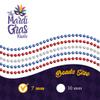 THE MARDI GRAS KREWE - Patriotic Bead Necklaces 33" Red Silver Blue 7mm Beads Set Party Favors for 4th of July, Memorial Day, Veterans Day - 72 Pieces view 4