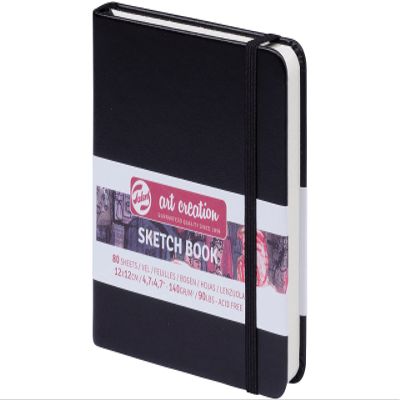 Talens Art Creation Sketchbook Black 12X12 cm, 140 Grams