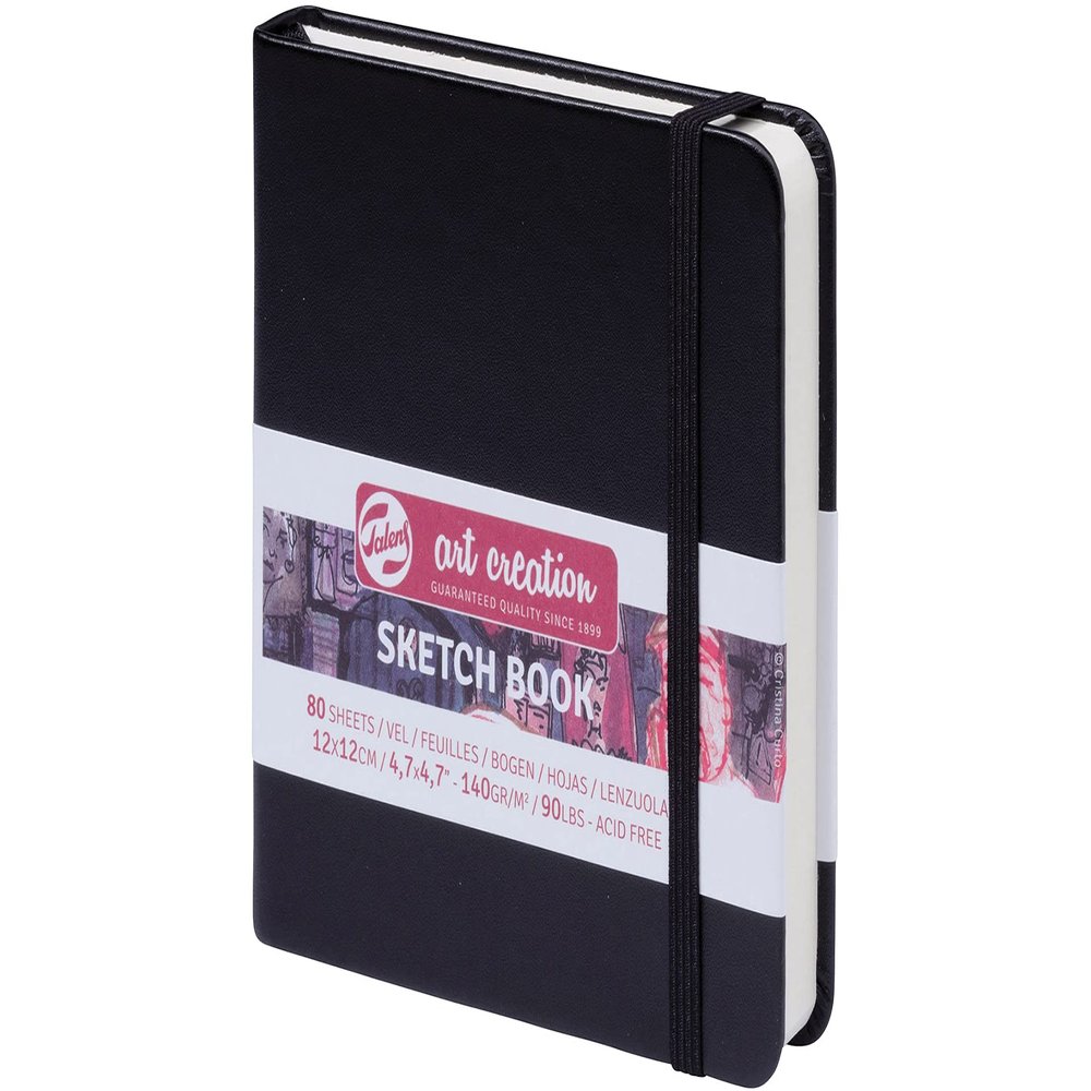 Talens Art Creation Sketchbook Black 12X12 cm, 140 Grams