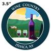 Vinyard - Wine Country - Ithaca, New York 3.5" DIY Stick On Vinyl Decal Vacation Adventure Theme Novelty Applique view 2