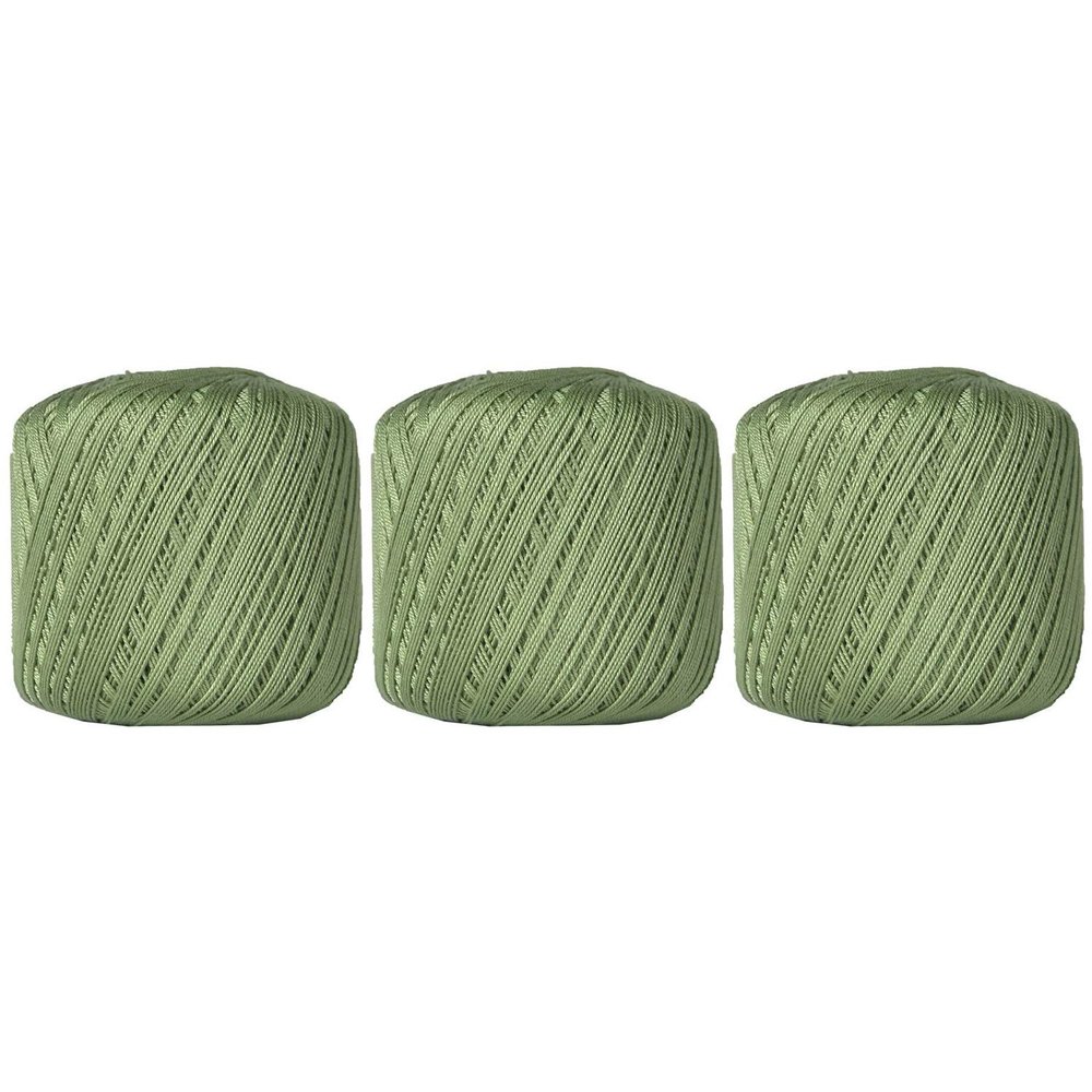 3 Ball Pack Threadart 100% Pure Cotton Crochet Thread - Avocado - Size 10 and 3 - Singles and Bulk Packs Available - Size 10 - Color 10