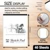 BAZIC Products Sketch Pad, 9 x 12 in, 40 Sheets, Smooth Drawing Paper, Standard Art Pad, for Kids Drawing Sketching Art, Case of 48 view 2