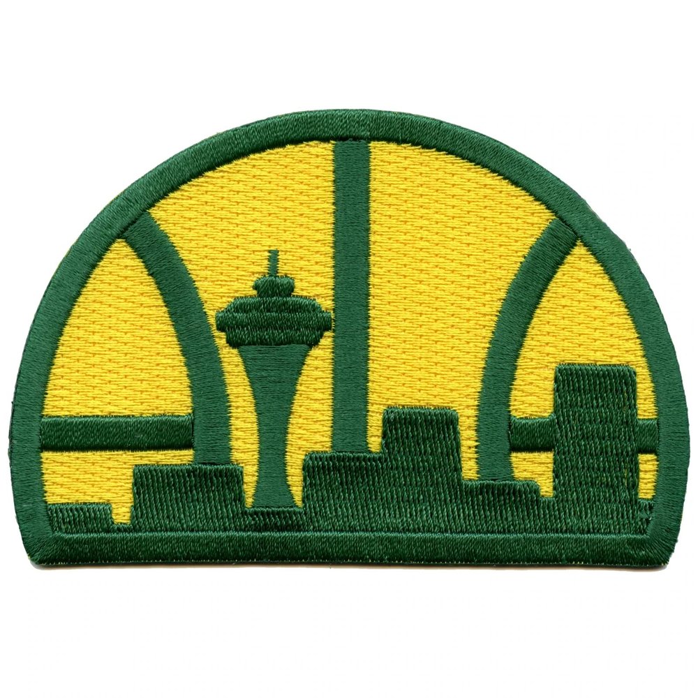 Seattle Supersonics Team Patch Throwback Embroidered Iron On