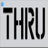 12" Word - Thru Pavement Marking Parking Lot Stencil view 1
