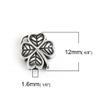 10 Pc Four Leaf Clover 10mm Antiqued Silver Plated Spacer Beads Pendant Bracelet Jewelry Making view 1