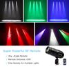 Pinspot Light with Remote, JLPOW Super Bright Mirror Ball Spotlight, Mini 15W RGBW LED Beam Spot Lights Stage Effect Lighting, Best for DJ Disco Party Bar Club Show Wedding Children's Theater view 2