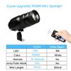 Pinspot Light with Remote, JLPOW Super Bright Mirror Ball Spotlight, Mini 15W RGBW LED Beam Spot Lights Stage Effect Lighting, Best for DJ Disco Party Bar Club Show Wedding Children's Theater view 3