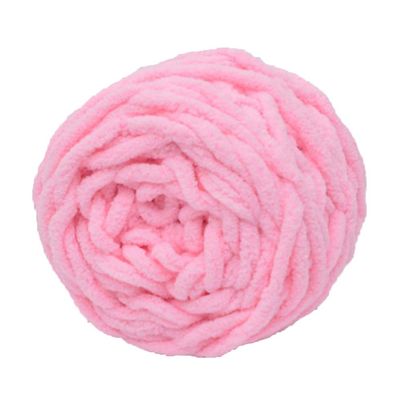 1kg/2.2lb Hand Knitting Yarn Medium Pink DIY Chenille Yarn Massive Yarn Woven Bulky Crochet Yarn Knitting Crocheting Yarn Extreme Knitting Yarn Knitting Materials