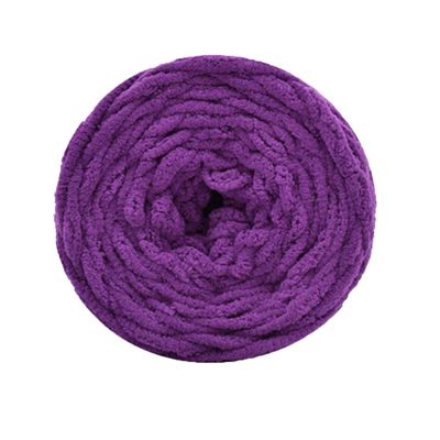 Deep Purple DIY Chenille Yarn 1kg/2.2lb Weaving Yarn Massive Yarn Chenille Chunky Knit Yarn Bulky Roving Yarn Jumbo Yarn Polyester Knit Yarn Extreme Arm Knitting Yarn