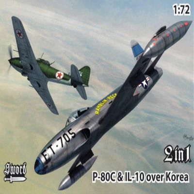 Sword 1/72 US Air Force P-80 C vs North Korean Army Il-10 2 in 1 Plastic Model SWD72128