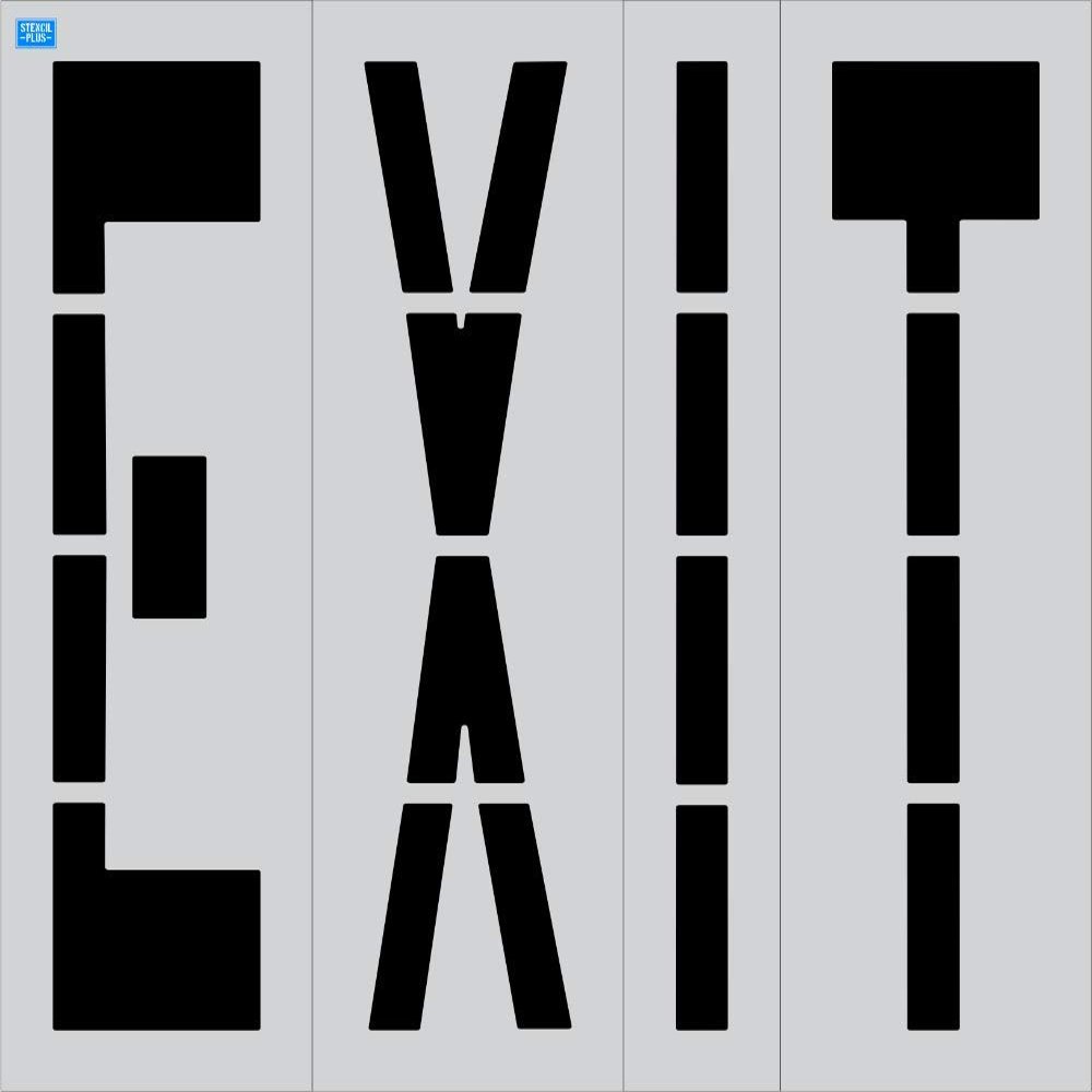 48" x 12" Word - EXIT Parking Lot Pavement Marking Stencil