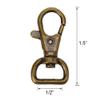COTOWIN 1/2" Curved Lobster Clasps Swivel Trigger Clips Snap,Pack of 20 (Black) view 4