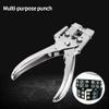 Hand Rivet Nut Setter Pliers, Rivet Setter Punch Pliers Belt Holes Eyelet Setting Tool with 100pcs Easy Press Hollow Grommets view 4