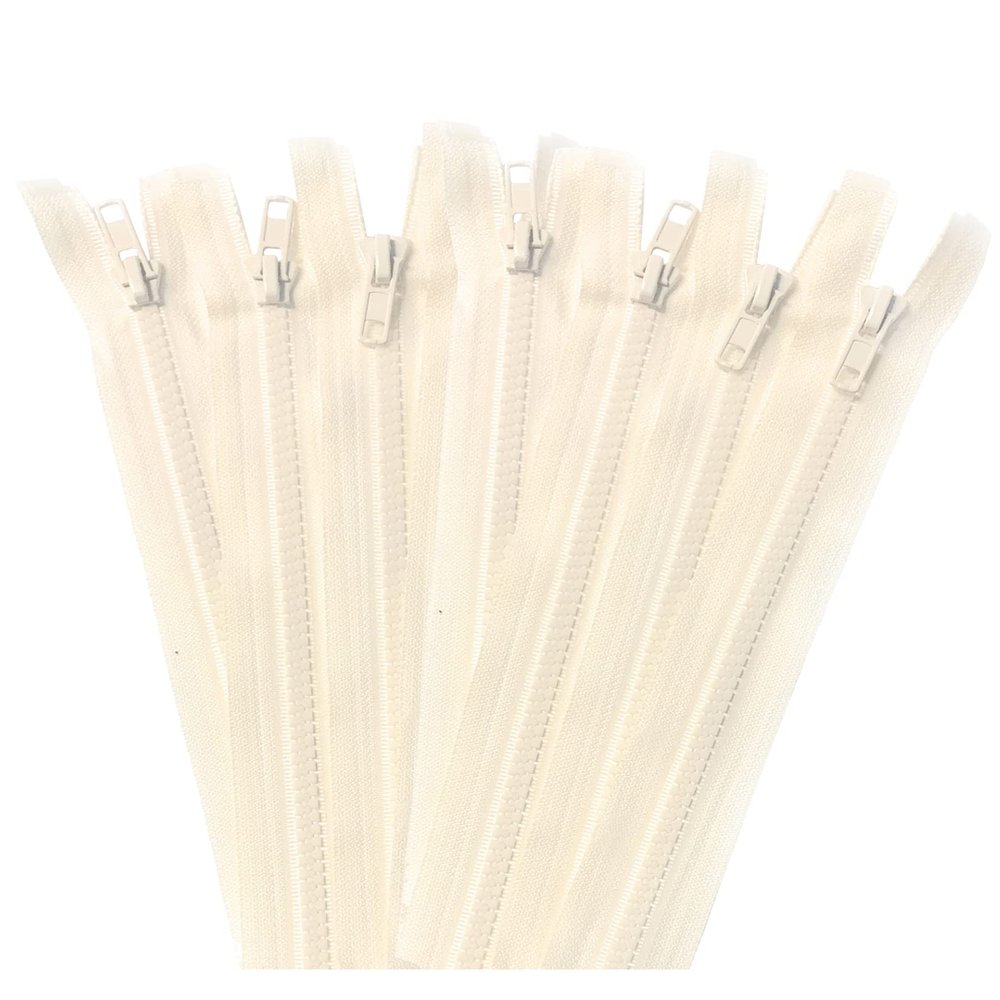 Ivory Separating Jacket Sports Zippers for Coats, Sewing - 34" - 25 Zippers
