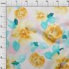 oneOone Viscose Jersey Fabric Watercolor Leaves & Peony Floral Fabric Prints By Yard 60 Inch Wide view 2