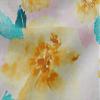 oneOone Viscose Jersey Fabric Watercolor Leaves & Peony Floral Fabric Prints By Yard 60 Inch Wide view 4