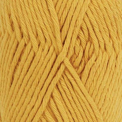 100% Cotton Knitting and Crochet Yarn, 4 or Medium, Aran Weight, Drops Paris, 1.8 oz 82 Yards per Ball (41 Mustard)