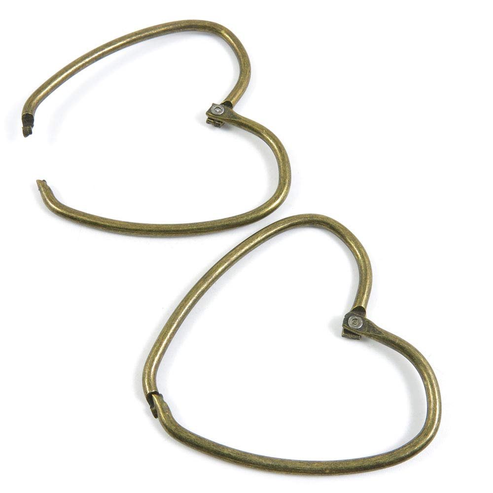 10 PCS Metal Antique Bronze Color Jewelry Making Supplies Charms Beading Crafting Wholesale 23226 Heart Clasp