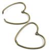 10 PCS Metal Antique Bronze Color Jewelry Making Supplies Charms Beading Crafting Wholesale 23226 Heart Clasp view 1