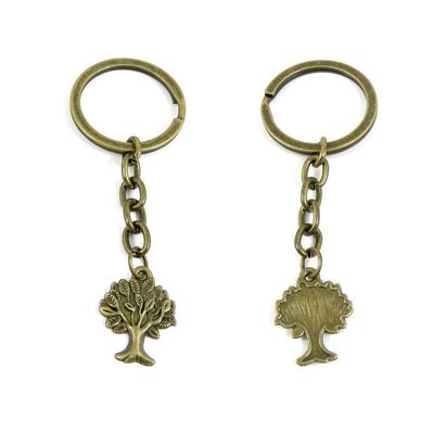 5 PCS Fashion Jewelry Making Suppliers Findings Key Ring Chains Tags Clasps Keyrings Keychains A4OK6V Life String Tree Oak