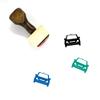 Car Wooden Rubber Stamp No. 40 (1.5" x 1.5") view 1