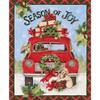 Christmas Fabric Red Truck Panel Season of Joy from Susan Winget Cotton Fabric by The Panel view 1