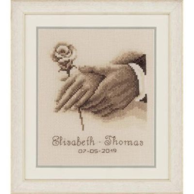 VERVACO (3PL) Cross Stitch WDDNG, Wedding Rings (14 Count)