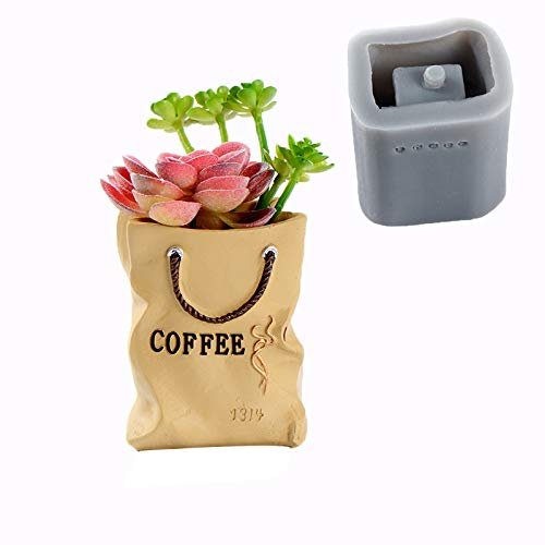 Concrete Planter Molds Creative Tote Bag Shape Succulent Plants Mold DIY Ashtray Candle Holder Mould