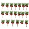 Htmeing Small Artificial Pine Picks for Christmas Flower Arrangements Wreaths and Holiday Decorations (20pcs) view 1