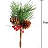 Htmeing Small Artificial Pine Picks for Christmas Flower Arrangements Wreaths and Holiday Decorations (20pcs) view 2