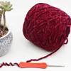 Clisil Knitting Yellow Chenille Yarn - DIY Velvet Bulky Luxury Polyester for Crochet Hat, Scarf, Sweater, Shawl - 8oz/250g view 4