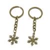 100 PCS Fashion Jewelry Making Suppliers Findings Key Ring Chains Tags Clasps Keyrings Keychains Z1IY2R Snowflake Snow Flake view 1