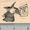 Witch Rubber Stamp, Halloween Series, Cackling Exam view 1