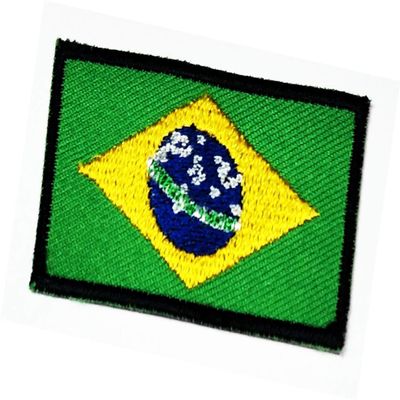 Mini Brazil Flag Embroidered Patch Brazil Flag National Emblem Iron On Sew On Patch Military Uniform Emblem Logo Jeans Jacket Polo T- Shirt Hat Backpacks (13)