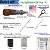 Repair Stitch Tool | Sewing Awl for Bounce Houses, Inflatables, Leather, Thick Fabric, Shoes, Bags, Belt, Upholstery Repair Kit & Crafts Leather, Tarp Stitching Made in USA. Professional Heavy Duty view 2