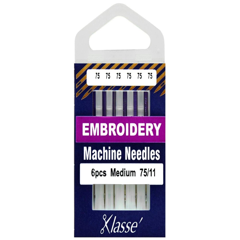 Klass Embroidery Needles 75/11 6pcs