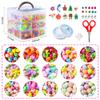 Beads for Kids Crafts, 1100 Jewelry Making Kit Includes Scissor, String, Instruction and Accessories for Bracelet Making, Toys for Girls by Inscraft view 2